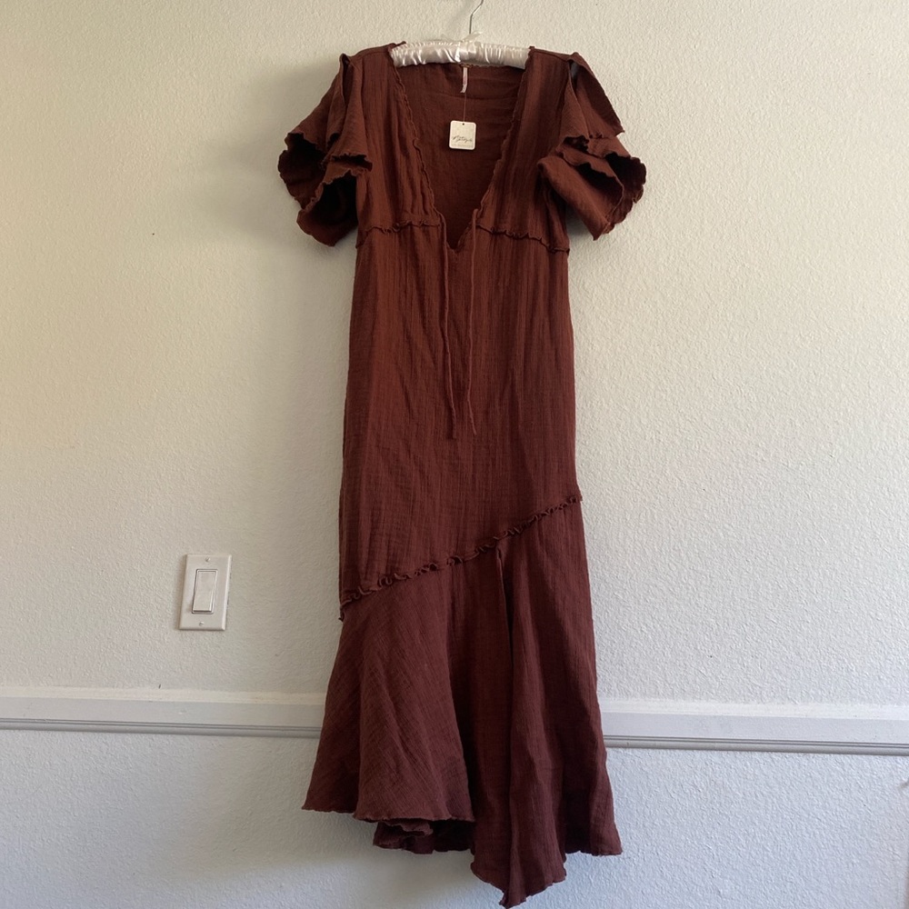Brown Free People Fairy Boho Dress 🧚‍♀️